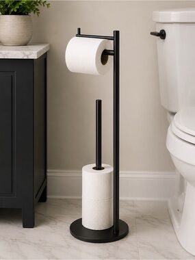 Black Iron Toilet Paper Stand